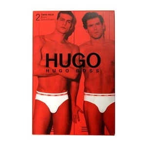 Hugo Boss Men's "Hip Brief TWIN Pack" 2 Pack Stretch Briefs Slips US XS IT 46 - Picture 1 of 4