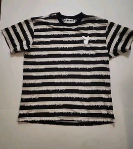Playboy Herren schwarz/beige Jersey gestreift Kurzarm Logo Shirt XL 100% Baumwolle  - Bild 1 von 8