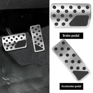1 Set Anti Slip Stainless Steel Brake and Gas Accelerator Pedal Covers Foot Pe.. - Foto 1 di 12