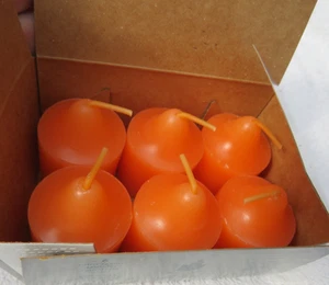 Partylite SHERBET ARANCIONE V0633 6 CANDELE VOTIVE Made In USA Nuovo V0633 - Foto 1 di 4