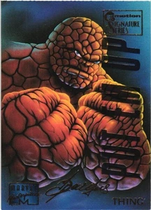 Thing 1995 Marvel Masterpieces Emotion Signature Series Gold Card #101 - Foto 1 di 2