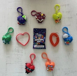 Kids Heart Challenge Set of 7 Heart Keychains & 2 Bracelets and Mystery Gift. - Picture 1 of 1