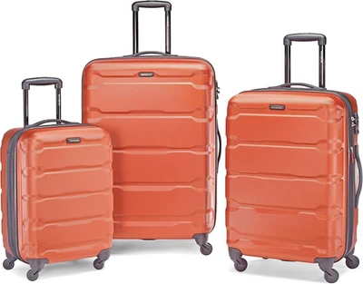 Samsonite Omni PC 3Pc Expandable Hardside Spinner Wheels Luggage 20/24/28 Orange - Image 1 of 4