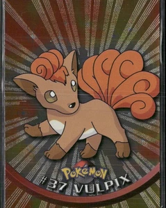 1999 Topps Pokemon TV Animation Edition Series 1 #37 Vulpix Blue Topps Logo Foil - Picture 1 of 2