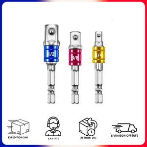 Embout Visseuse 6 Pans Réducteur 1/4' - 3/8' - 1/2' - Adaptateur Douille Robuste - Imagen 1 de 3