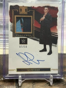 2023 Panini WWE Impeccable Gunther Used Relic On Card Auto Gold /10 - Picture 1 of 2