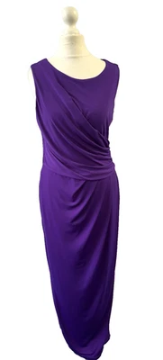Coast Dress Size 12 Long Purple Maxi Bodycon Ruched Vibrant Party - Image 1 of 4
