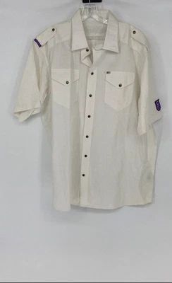 Camisa Coogi Australia Para Hombres Blanca Manga Corta Cuello Abotonada Talla 2XL Foto 1 de 4