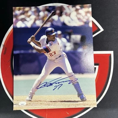 Vladimir Guerrero Sr. Autographed Montreal Expos Signed 11x14 Photo JSA COA  - Image 1 of 3
