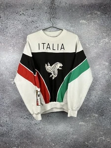 Vintage Adidas Sweatshirt Football Soccer Coppa del Mondo Italy Retro 80s 90s M - Picture 1 of 22