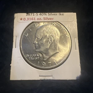 1971-S Silver Eisenhower Dollar - Choice Gem Proof  Lustrous - Picture 1 of 2