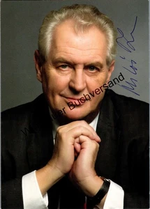 Original Autogramm Milos Zeman Präsident Tschechische Republik /// Autogramm Aut - Picture 1 of 9