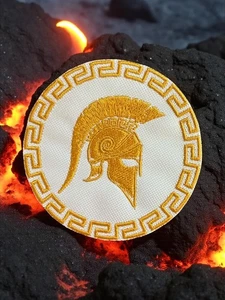 Spartans Helmet 3.83" X 3.83" Embroidery Patch - Picture 1 of 10