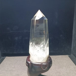 1.6LB AAAAA+ Natural Clear Quartz Crystal Obelisk Tower Point Wand Healing+stand - Picture 1 of 9
