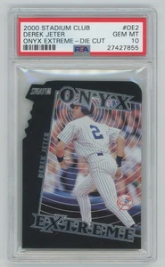 2000 Stadium Club Onyx Extreme #OE2 Derek Jeter Onyx Extreme-Die Cut PSA 10 - Picture 1 of 2