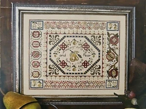 Jeannette Douglas POMEGRANATE AND PEAR STITCHES Counted Cross Stitch Pattern - Picture 1 of 4