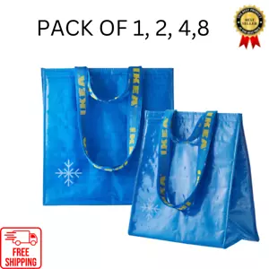 NUEVO IKEA FRAKTA Bolsas Geniales con Correas Viaje Compras Playa Picnic Azul 38x40 cm - Imagen 1 de 2