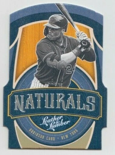 Robinson Cano 2019 PANINI LEATHER & LUMBER NATURALS DIE CUT GOLD PARALLEL /10 - Image 1 of 1