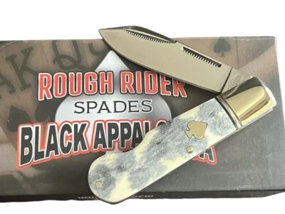 Rough Rider Appaloosa Folding Knife Stainless Steel Blade Bone Handle RR2486 - Image 1 of 2