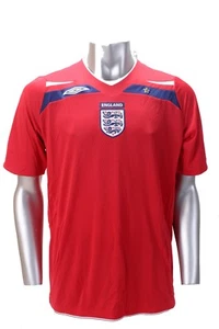ENGLAND FUSSBALLTRIKOT AUSWÄRTS BRANDNEU MIT ETIKETT ROT GRÖSSE LARGE ERWACHSENE SELTEN 08 10 - Bild 1 von 3