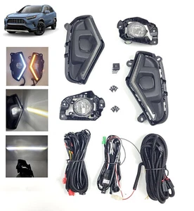 Kit de conducción de luces antiniebla LED de doble color cables de señal DRL para Toyota Rav4 2019-2023 - Imagen 1 de 11