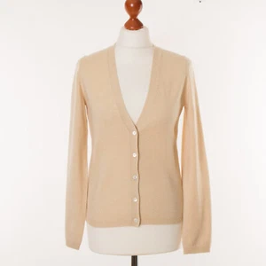 Ladies THEORY 100% cashmere ivory cardigan size M - Picture 1 of 5