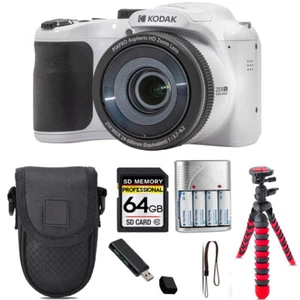 Kodak PIXPRO AZ255 Digitalkamera (weiß) + Stativ + Tasche - 64GB Kit - Bild 1 von 6
