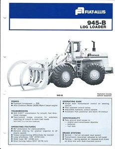 Equipment Brochure - Fiat-Allis - 945-B - Log Loader Logging - c1977 (E4022) - Picture 1 of 1