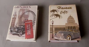 Set Vintage Buchattrappe Aufbewahrungsbox Buchbox London Cuba - Bild 1 von 4