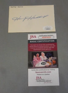 Harvey Haddix (dec.), Pittsburgh Pirates, Signed Index Card, Blue Pen, JSA - Picture 1 of 3
