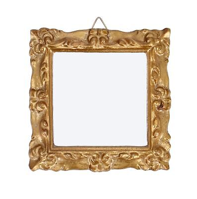 Espejo Cuadrado 11 X 11 Cm. Color Oro Antigua Hecho • 16.56€