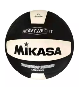 Mikasa MGV500 Training Series Heavy Weight 16 Oz Black White Volleyball - Picture 1 of 7