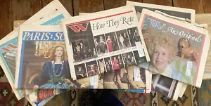 Vintage W weekly fashion magazine lot newspaper 1980 designer ads Versace Lauren - Imagen 1 de 19
