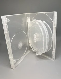 2 TOP QUALITY 25MM 10-DISC DVD CASE, SUPER CLEAR, CLIP, VIVA2510CLR - Picture 1 of 4