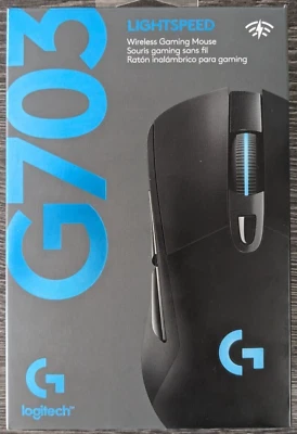 Logitech G703 LIGHTSPEED Wireless Gaming Mouse HERO 25K Sensor Ultralow-latency - Image 1 of 4