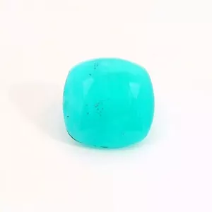 Rare 3.30 Carat Natural Smithsonite 7x7mm Cushion Blue color Loose Gemstone - Picture 1 of 5