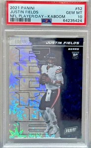 2021 Panini Justin Fields Player/Day Kaboom Rookie #/99 PSA 10* - Picture 1 of 2