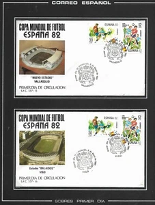 Mundial Futbol España 82 Sobres 1º Día estadios Valladolid Balaidos (ER-404) - Picture 1 of 1