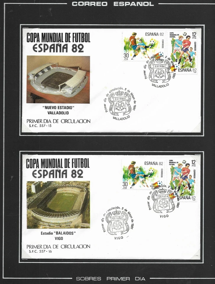 Mundial Futbol España 82 Sobres 1º Día estadios Valladolid Balaidos (ER-404) - Imagen 1 de 1