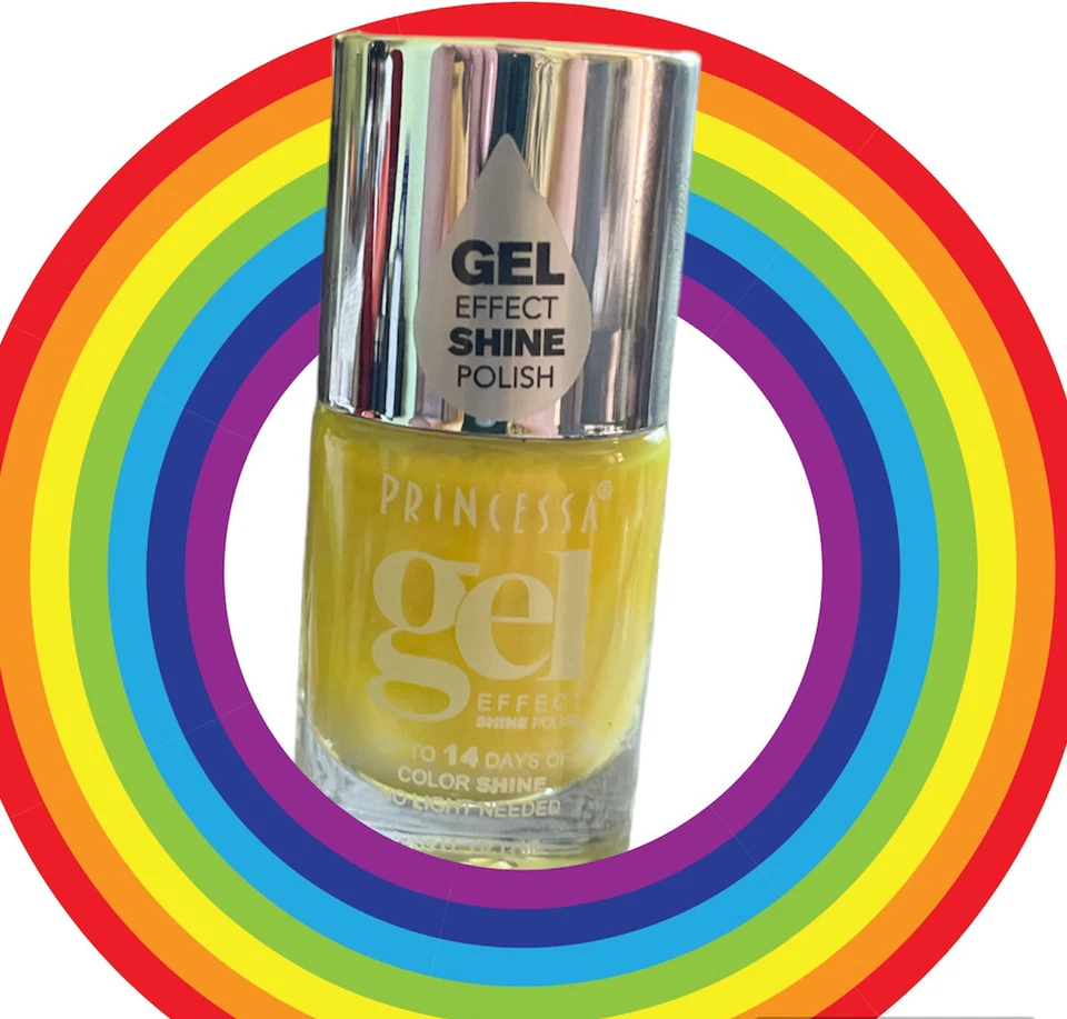 Esmalte brillo gel neón Princess’s. Dura hasta 14 días. Amarillo. Foto 1 de 1