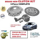 FOR FOCUS Mk II 1.8 Flexifuel 125bhp 2006-2012 BRAND NEW 3PC CLUTCH KIT with CSC