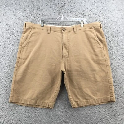 Pantalones Cortos Chinos Eddie Bauer Para Hombre 42 (en realidad 44x11) Marrón Algodón Tiro Alto Cremallera Mosca Foto 1 de 4