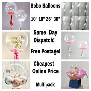 10" 18" 24" 36" BOBO Clear Bubble Balloons Transparent Wedding Birthday Party