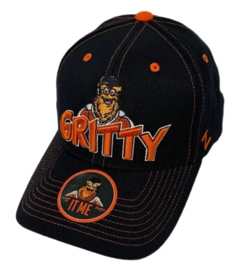 Zephyr NHL Philadelphia Flyers "Gritty ZH" Wool Blend Curved Stretch Fit Hat NWT - Image 1 of 4