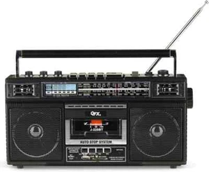 Portable Wireless Boombox 4 Band AM FM Radio Cassette Recorder USB Bluetooth - Picture 1 of 1