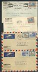 South Africa Sel Of 7 Airmail Rates 1940'S To Usa 1940'S