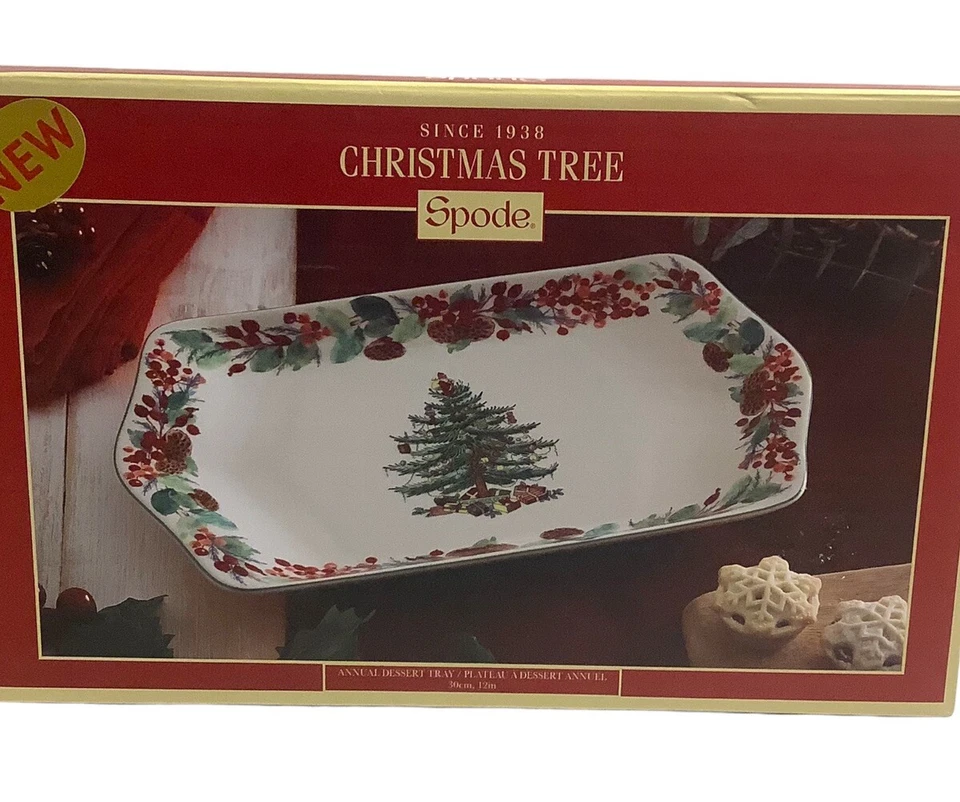 Spode Christmas Tree 2023 Annual Dessert Tray Dishwasher - Microwave Safe