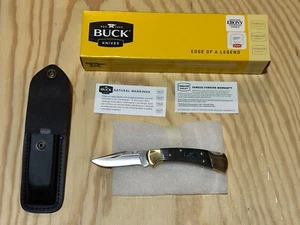 NEW BUCK 112 Brass S30V Steel Buck Emblem Ebony Scales - Picture 1 of 5