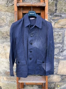 Genuine Vintage French Chore Workwear Utility Jacket 1950s/60s Blue Size S/M  - Picture 1 of 10