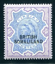 BRITISCH SOMALILAND 1903 12II ** POSTFRISCH FÜNF RUPIEN VICTORIA (G1496